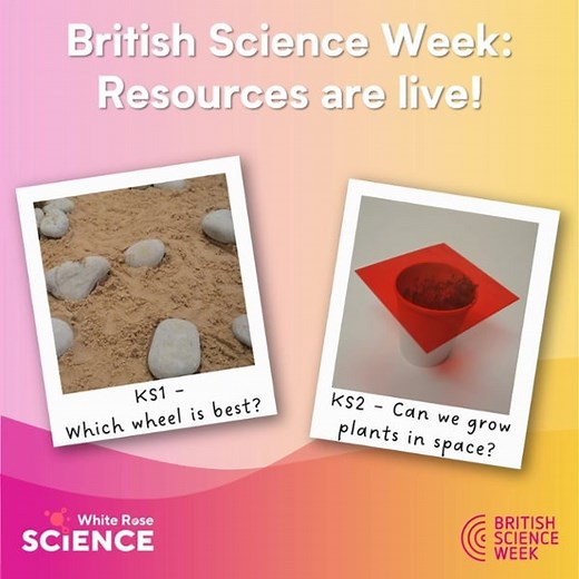 🚀 Our British Science Week resources are now live! Have you planned British Science Week yet? Join the White Rose Science team this British Science Week for engaging KS1 and KS2 lessons, all centred around the theme of 'Change and Adapt'. Led by our passionate specialists, these hands-on activities will bring scientific enquiry to life in the classroom! ✨ What's included in your FREE resource pack? Teacher guidance Recording sheets Career links 'Live lesson' videos 📚 Sign up now to access the