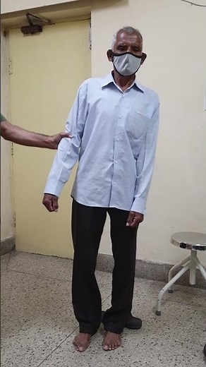 Positive Romberg Test.