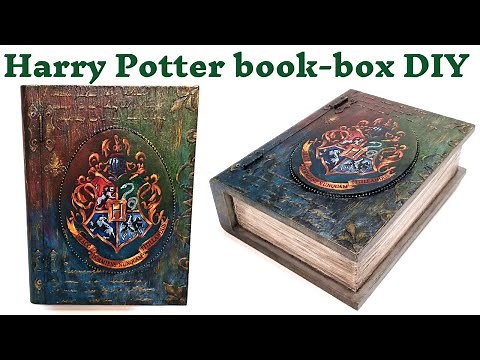 Decoupage HARRY POTTER box DIY / How to make a secret box / Harry Potter haul