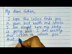 Write a Letter to father requesting him to send some money