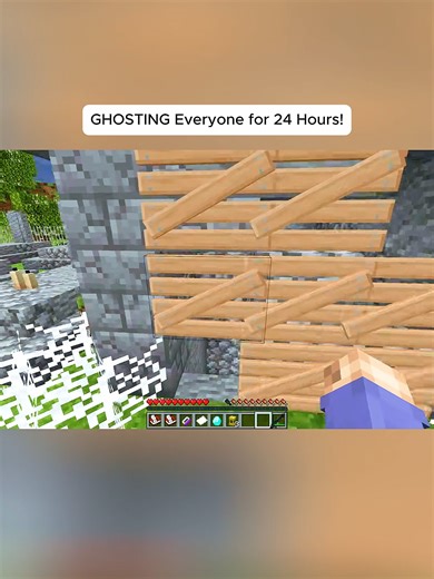 GHOSTING Everyone for 24 Hours! Part 5 #minecraftmemes #minecrafttiktok #johnnyminecraft #minecraft