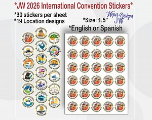 JW 2026 International Convention Stickers - Logo Designs - 1.5" - Etsy