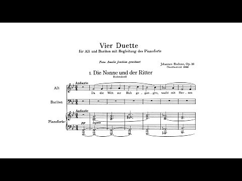 Brahms: 4 Duets, Op. 28 (with Score)