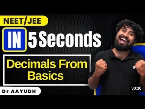 Decimal from basics by Dr aayudh sir #aarambhbatch ‪@prachand-neet‬ #aayudh