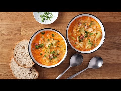 Káposztás krumplileves recept