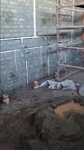 How CPVC Pipes Drop from Ceiling to Wall Chase #construction #shorts
