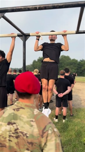 Air Force PJ, CCT, Navy SEAL Officer, and Recon Marine evaluate SOCOM Athlete students in max pull-ups at the Hell Day San Antonio event; Chapman Training Annex, Lackland Air Force Base, TX. | SOCOM Athlete LLC