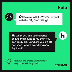 27 comments | My Stuff. It’s like your own little cozy corner of Hulu. ✅ Watch and learn more here: https://hulu.tv/My_Stuff | Hulu Support | Facebook