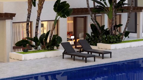 Outdoor Chaise Lounge Chair Set of 2,Waterproof & Lightweight Lounge Chair Outdoor with 5-Position Adjustable Back, Patio Lounge Chair for Garden, Pool Lounge Chairs for Poolside or Beach Use