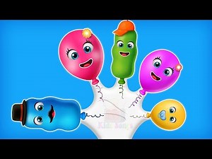 Balloon Finger Family & Learn Colors | Colours for Kids Animation Education Cartoon Compilation