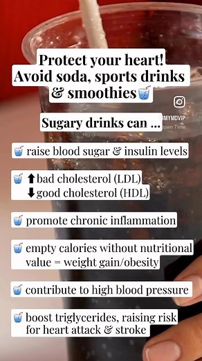 1.6K views | 磻❌ Sugary drinks may taste sweet, but they’re not so sweet for your heart! ❤️ There are so many important reasons to skip the soda and sports drinks, and reach for something healthier. #HeartHealth #HeartMonth #prevention #HealthyChoices | MDVIP | Facebook