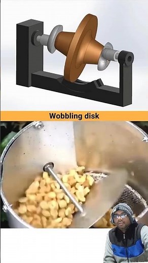 Wobble Disk Coffee Roaster Mechanism ☕⚙️ | CAD & Mechanical Engineering Shorts #tips #diy