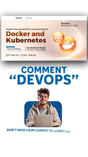 Akash • Python & Tech Enthusiast 🚀 on Instagram: "Comment “DEVOPS” below & I’ll DM you the free registration link! Every top tech company today relies on Docker and Kubernetes to build, deploy, and scale its applications. Now you can learn these fundamentals for free. 📅 Date: September 11 🕒 Time: 7:30 PM 🎤 Speaker: Shubham Shukla, DevOps Lead at Zeta You’ll learn: ⚡ Containerization basics ⚡ Docker architecture ⚡ Kubernetes workflows ⚡ How these tools simplify app deployment Plus, every atte