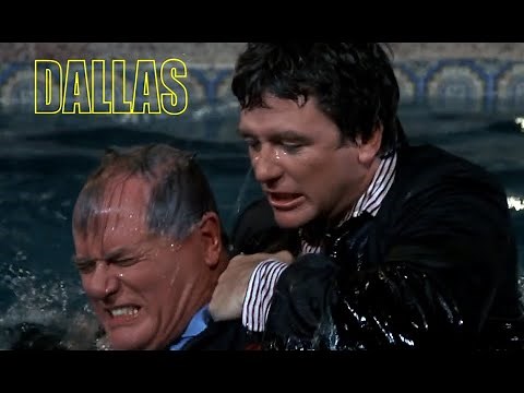 DALLAS | J.R. And Bobby Fight In The Southfork Pool