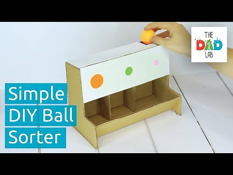 How to Make a Ball Sorting Machine | DIY Cardboard Games for Toddlers