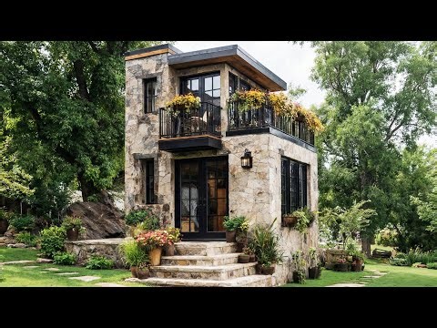 Why This 500 Sq Ft Two Story Cottage Feels Like The Ultimate Luxury Stone Cabin Retreat!