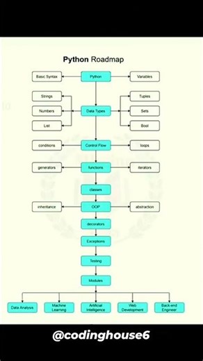 Start Python From Zero – Roadmap Explained 🐍🚀 #python #pyroadmap #programming #coding #roadmap2025