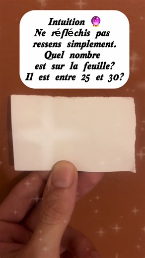 Quel nombre est sur la feuille ? Test d'intuition (25–30)