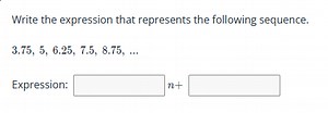 Write the expression that represents the following sequence:3... | Filo