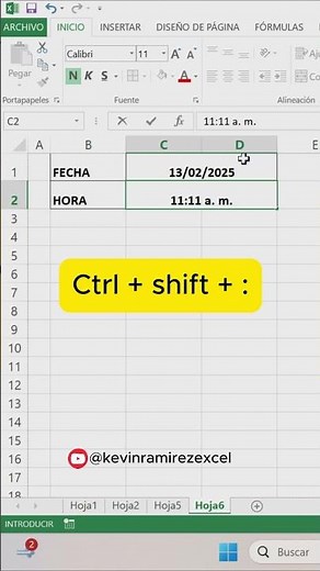 Insert the current date and time in Excel #Excel #exceltips #tipsexcel #office #microsoft