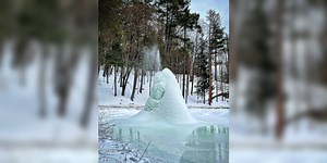 Ice volcano at New York state park makes epic return