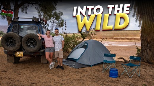 Surviving a wild camping night in Kenya battling wind and baboons