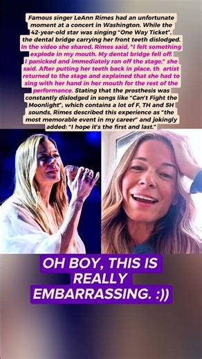 LeAnn Rimes' Teeth Fell Out Mid-Concert in D.C.