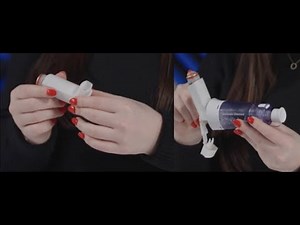 HFA Inhaler with spacer Demo (Albuterol, Ventolin, ProAir)