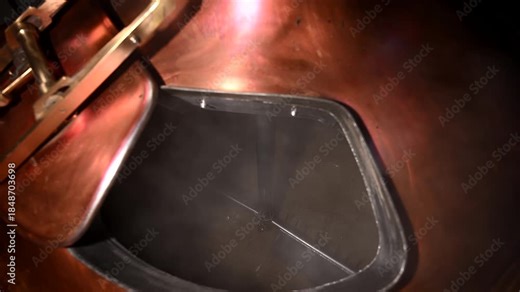 Full Process of Brewing Beer at a Private Craft Brewery in Slow Motion With Close-Up Views