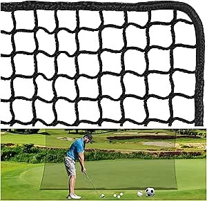 Golf Practice Net, 10Ft/15Ft/20Ft Golf Hitting Nets Heavy Duty Nylon Golf Netting for Garage Backyard
