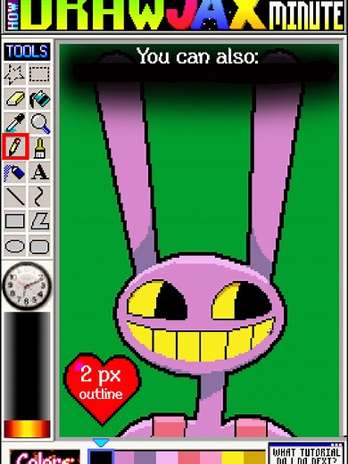 Draw Jax from The Amazing Digital Circus! 1 Min Tutorial #fyp #satisfying #fypシ #tutorial #art #amazingdigitalcircus #pomni #caine #jax #drawing #howtodraw #doodle