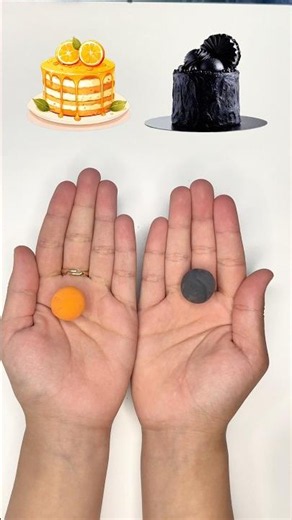 Orange Cake 🍊 + Black Cake 🖤 | Guess the Final Color! #colormixing #satisfying #clay #asmr