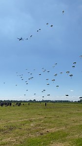 1.1M views · 51K reactions | Massiv Parachute Drop during the D-Day Anniversary in Normandie! #sky #jump #parachute #wonderful | D-Day History | Facebook