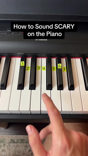 Sound Scary on the Piano #tutorial #piano #easy #scary #spooky
