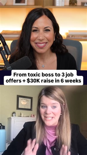 From toxic manager to 3 job offers $30K raise in 6 weeks. This is how my client Erin did it👇 When we first started together, she was feeling undervalued and underpaid. She had recently returned from maternity leave and knew she was capable of more. But her manager made her question herself, her confidence and her communication. In implementing my proven system, within just 6 weeks, Erin secured her internal promotion in a new team PLUS 2 external job offers 🙌 The best part? She got to choose w
