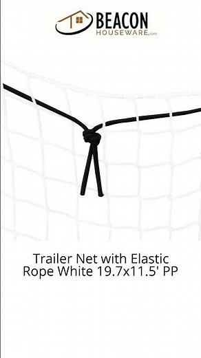 Trailer Net with Elastic Rope White 19.7X11.5' PP
