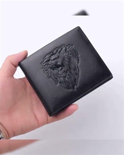 Wallet Men's Personalized Three-Fold 3D Embossed Wallet Multi-Card Credit Card Holder Zipper Coin...