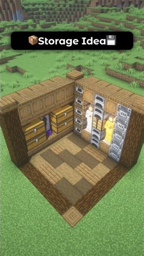 Simple Aesthetic Storage Room Design Idea In Minecraft! 📦💾