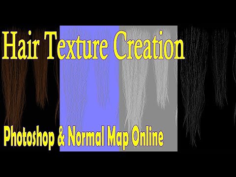 Hair Texture Maps • Photoshop techniques and Making Normal/AO Maps