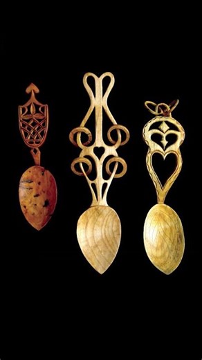 Carved Lovespoons by Dave Western