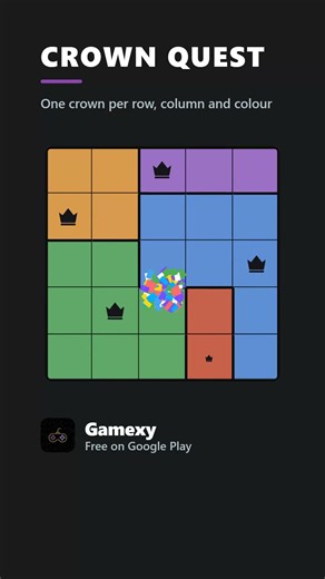 Queens Puzzle 👑 No Two Crowns Can Touch — Can You Solve It? | Crown Quest | Gamexy | The Swag Coder