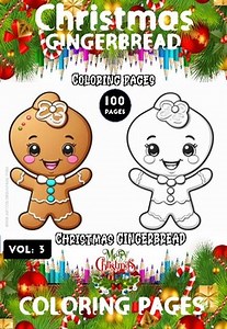 Gingerbread Man Coloring Pages Vol. 3 – 100 Festive Designs to Print