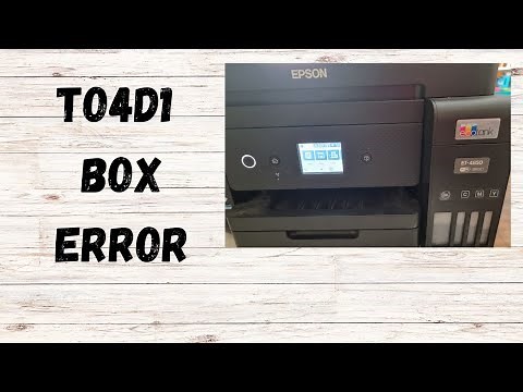 HOW TO CHANGE YOUR EPSON ET4850 MAINTENANCE BOX ERROR