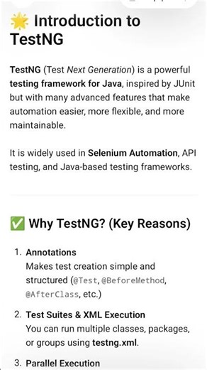 Introduction to TestNg #shorts