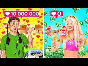 POPULAIRE FAUCHÉE VS RICHE SANS AMIS | Comment Devenir Populaire en Classe | Astuces DIY par 123 GO!