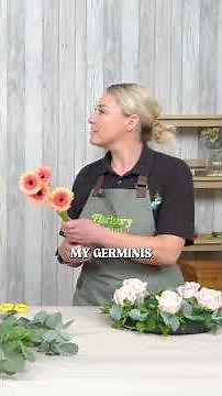 Making a pastel funeral flower wreath