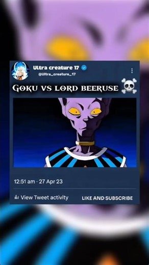 Goku vs lord beerus #shorts #goku #beerus #anime