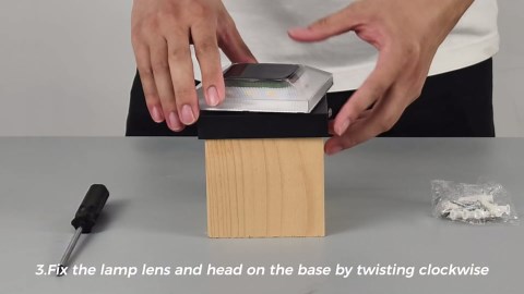 4x4 Solar Post Cap Lights Outdoor – 6 Pack Fence Post Light with 3 Color Modes, Waterproof Black Solar Powered Deck Lights for Wooden/Vinyl Posts Patio Garden Porch Mailbox