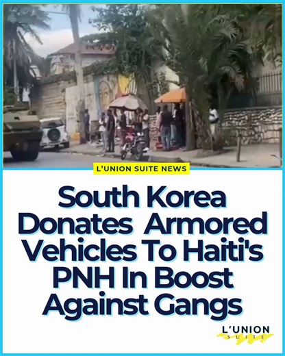 The #Haitian National Police (PNH) confirmed the receipt of three tracked armored vehicles donated by the Republic of #SouthKorea on Thursday, February 5. This donation, part of broader bilateral cooperation between the two nations, aims to enhance Haitian law enforcement's operational capabilities in high-risk areas plagued by violence. The vehicles were officially received by Vladimir Paraison, the Acting Commander-in-Chief of the PNH, marking the force's first acquisition of such advanced equ
