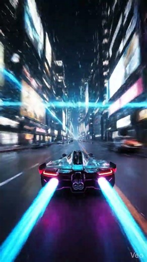 Cyberpunk racer in metropolis #animation #action